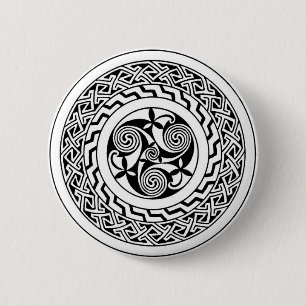 Celtic spiral 2 inch round button
