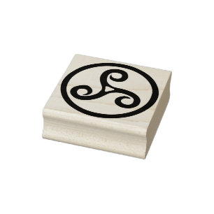 celtic spirals art stamp