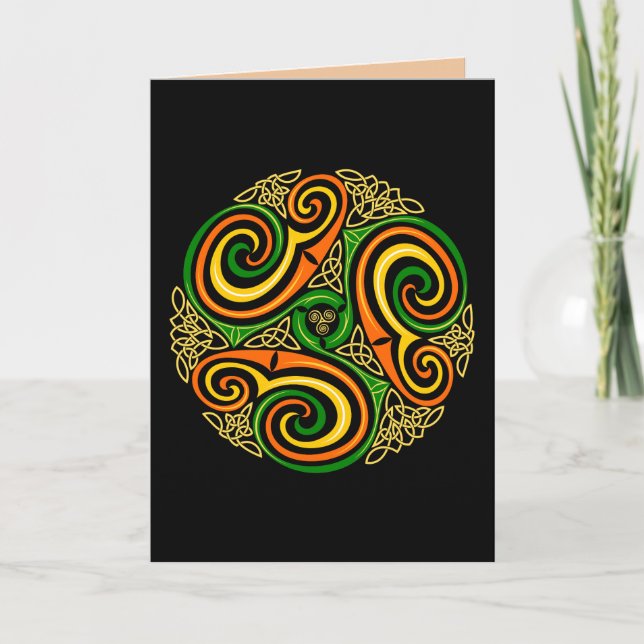 celtic spirals greeting card (Front)