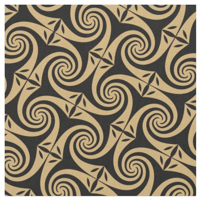 Celtic spirals pattern fabric design (Close Up)