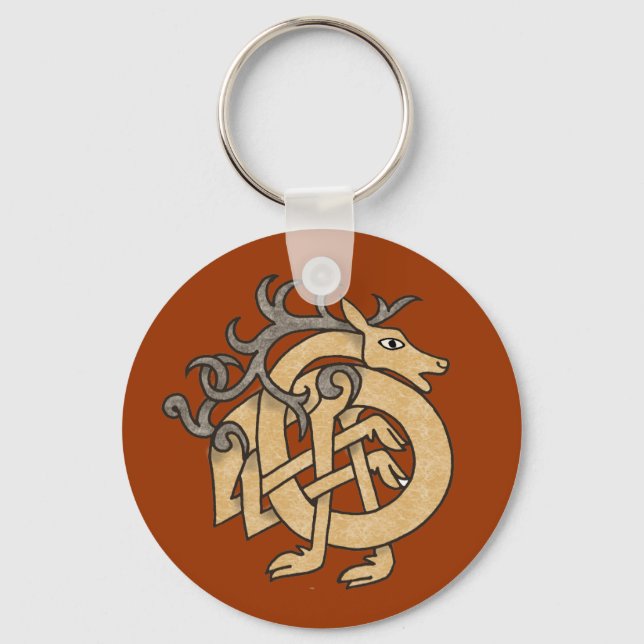 Celtic Stag Keychain (Front)
