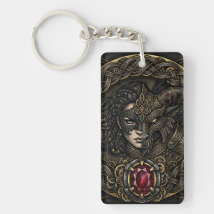 Celtic Steampunk Warrior. Keychain