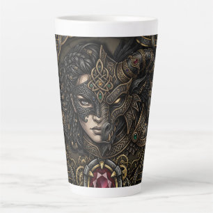 Celtic Steampunk Warrior.  Latte Mug