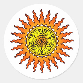 Celtic Sun 2 Classic Round Sticker