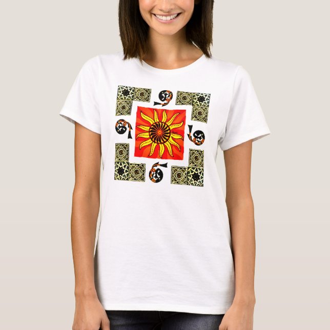 Celtic Sun Mandala Two Sided Shirt (Front)