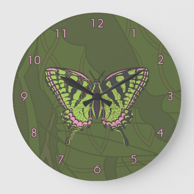 Celtic Swallowtail Clock (Front)
