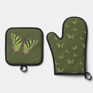 Celtic Swallowtail Oven Mitt & Pot Holder Set