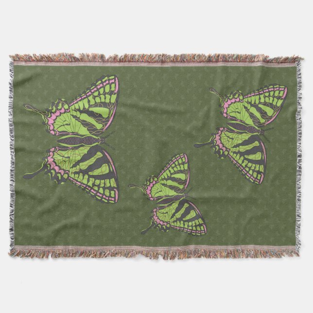 Celtic Swallowtail Throw Blanket (Front)