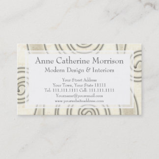 Celtic Swirls Elegant Abstract Letter S Pattern Business Card