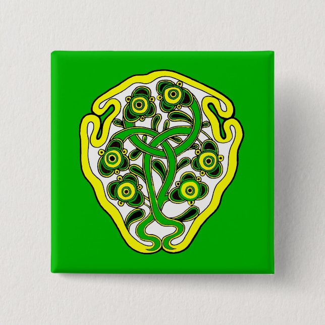 Celtic symbol 2 inch square button (Front)