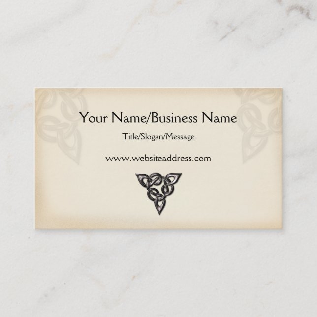 Celtic Symbol Design Business Card (Front)