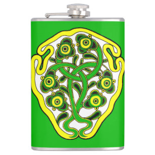 Celtic symbol hip flask