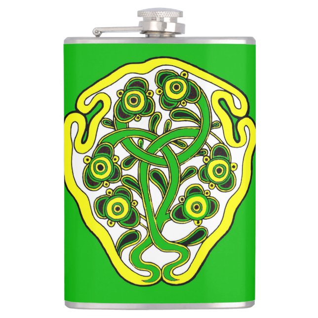 Celtic symbol hip flask (Front)