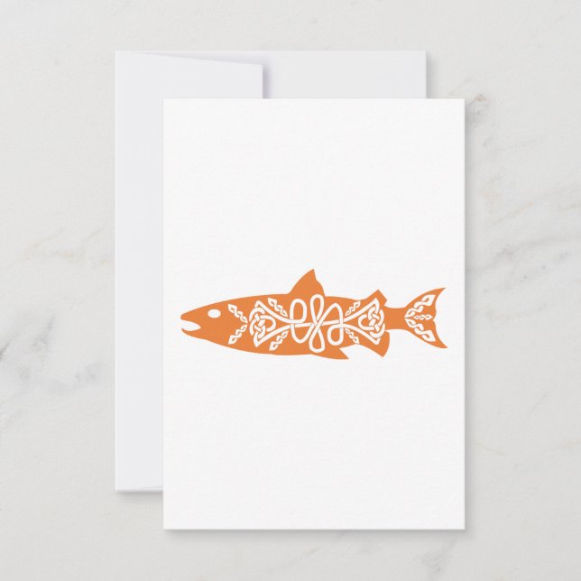 Celtic Symbol Salmon Salmons Fish Ocean Gift Idea Save The Date (Front)