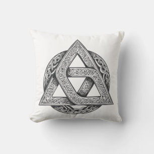 Celtic symbol, trinity knot throw pillow