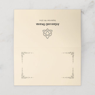 Celtic symbols and foliage blank place card