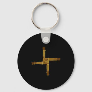 Celtic Symbols Brigid's Cross Celtic Knot Irish Sy Keychain