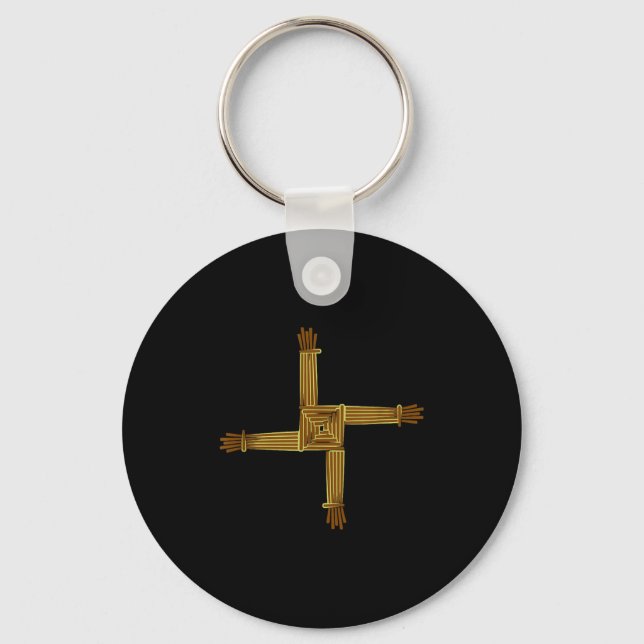 Celtic Symbols Brigid's Cross Celtic Knot Irish Sy Keychain (Front)