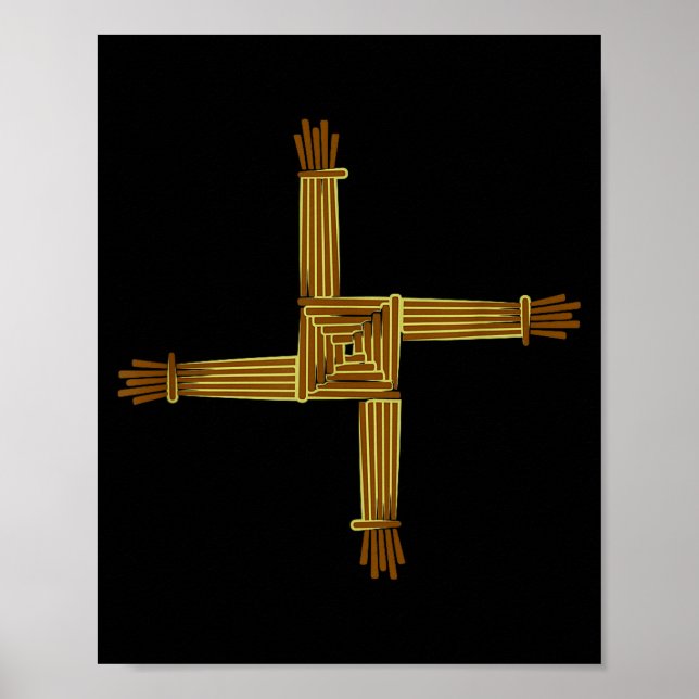 Celtic Symbols Brigid's Cross Celtic Knot Irish Sy Poster (Front)