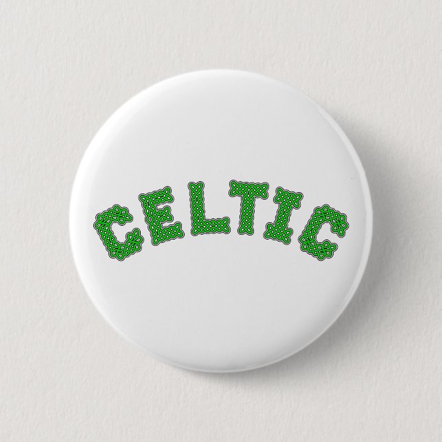 Celtic Text 2 Inch Round Button (Front)