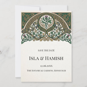 Celtic Thistle Save the Date Card