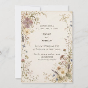 Celtic Thistle Wedding Invitation
