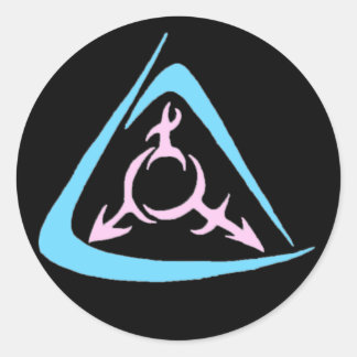 celtic trans classic round sticker