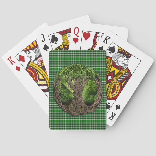 Celtic Tree And Ancient Clan MacDonald Isles Playing Cards (Back)