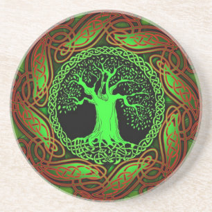 Celtic Tree (Illuminated version) Coaster