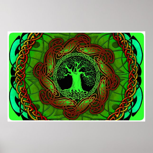 Celtic Tree (Illuminated version) Poster (Front)