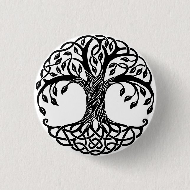 Celtic tree of life 1 inch round button (Front)