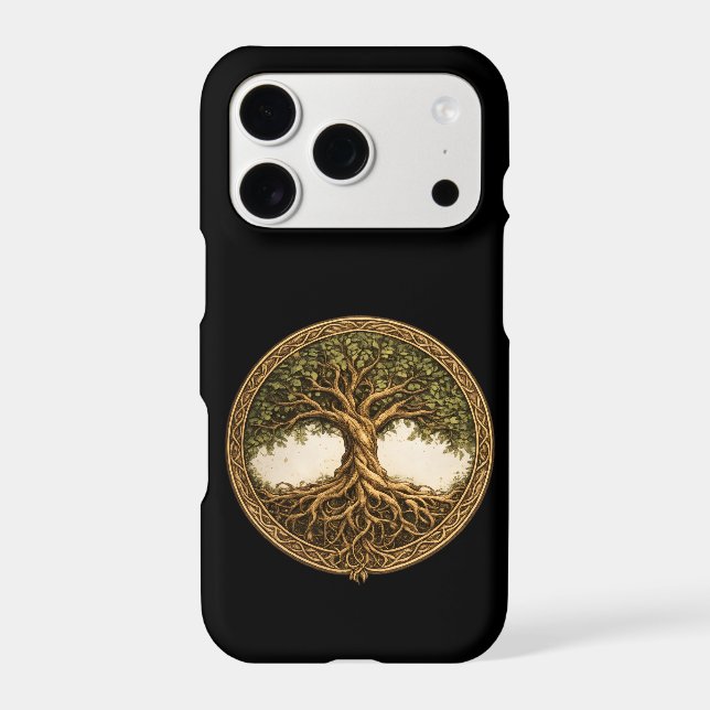 ​Celtic Tree of Life Black iPhone Case (Back)
