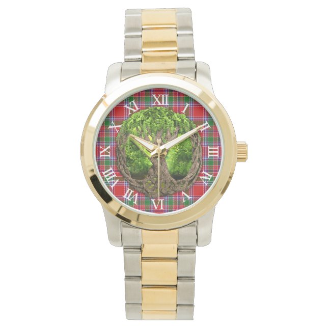 Celtic Tree Of Life Clan Burrell Watch (Front)