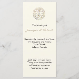 Celtic Tree of Life Gold Wedding Program