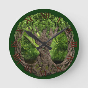 Celtic Tree Of Life Round Clock