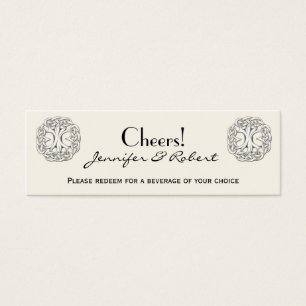 Celtic Tree of Life Wedding Drink Tickets