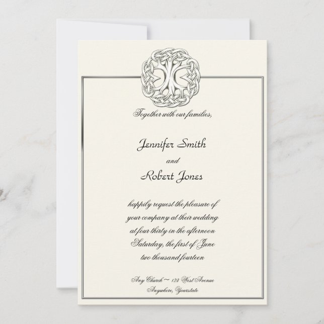 Celtic Tree of Life Wedding Invitation (Front)