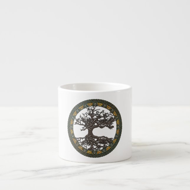 Celtic Tree of Life [Yggdrasil] Espresso Cup (Front)