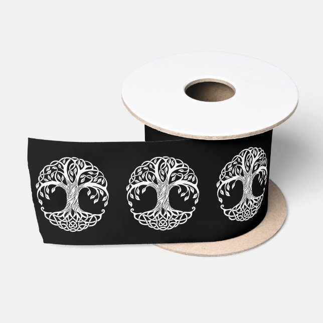 celtic tree ribbon satin ribbon (Spool)