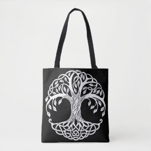 celtic tree tote bag