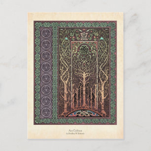 Celtic Trees Design Postcard