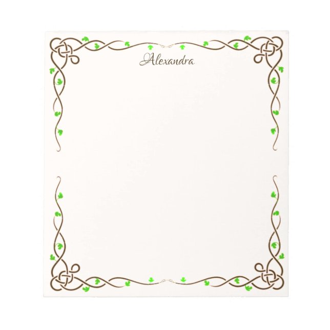 Celtic Trellis Notepad (Front)