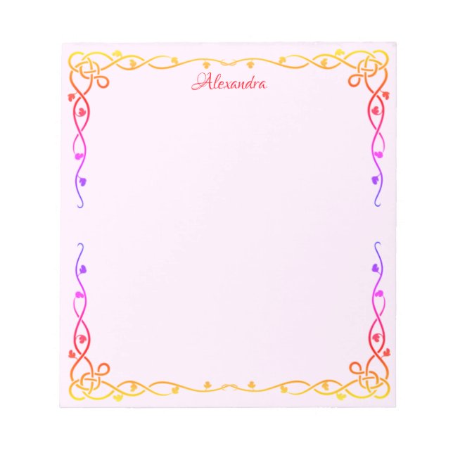 Celtic Trellis Notepad (Front)