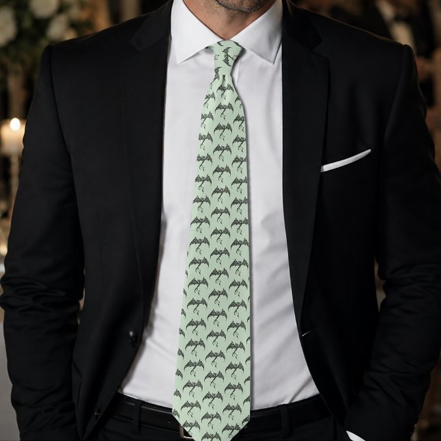 Celtic Tribal Dragon Black Green Tie (Creator Uploaded)