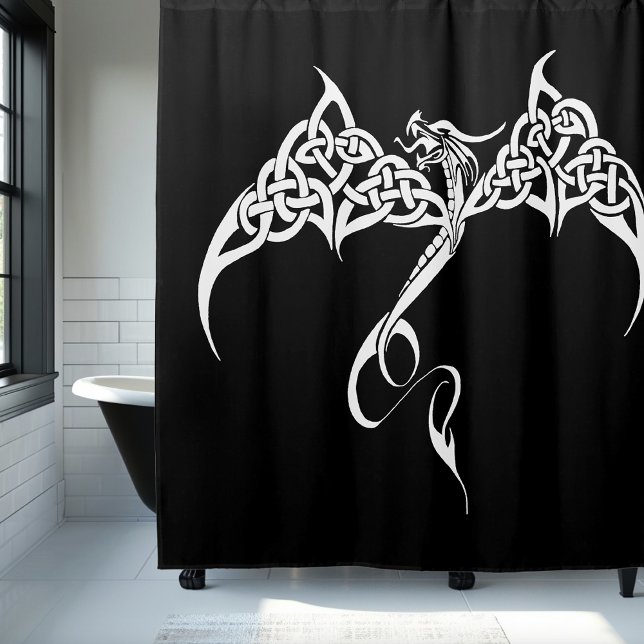 Celtic Tribal Dragon Knotwork Black White Fantasy (Creator Uploaded)