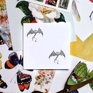 Celtic Tribal Dragon Knotwork Black White Fantasy Self-inking Stamp