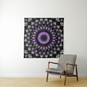 Celtic Tribal Mandala ( Purple ) Tapestry