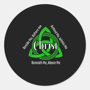 Celtic Trinity Kno St Patricks Prayer Christian  Classic Round Sticker