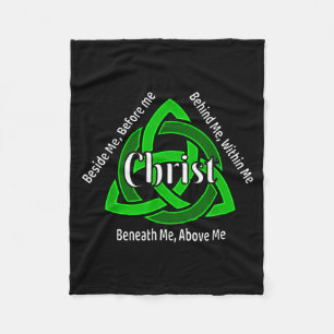 Celtic Trinity Kno St Patricks Prayer Christian Fleece Blanket