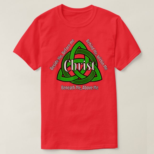 Celtic Trinity Kno St Patricks Prayer Christian  T-Shirt (Design Front)
